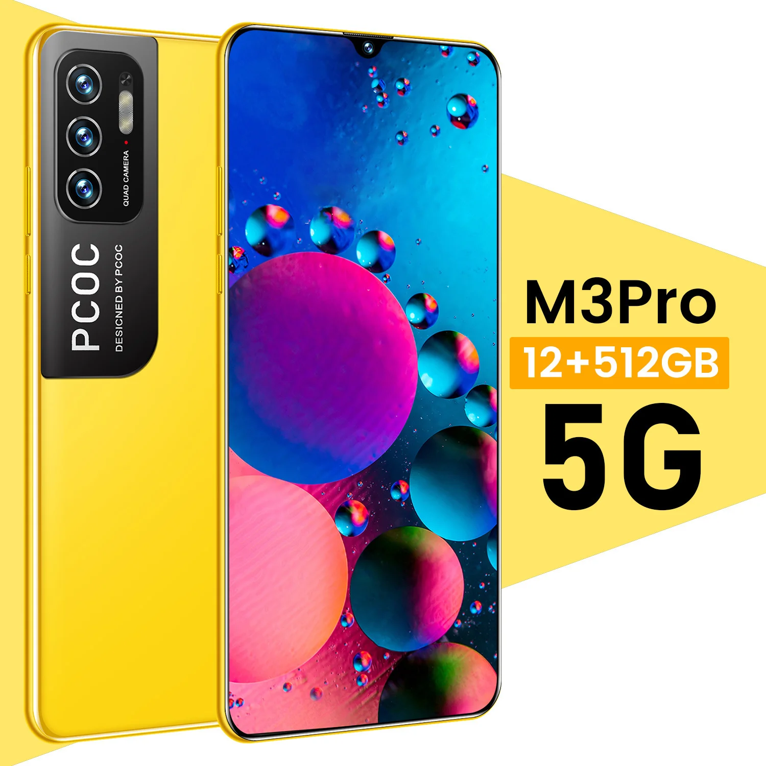 

Новый смартфон PCOC M3 Pro, 6,72 дюйма, Android 10, большой экран, 12 Гб + 512 ГБ, телефон с двумя SIM-картами