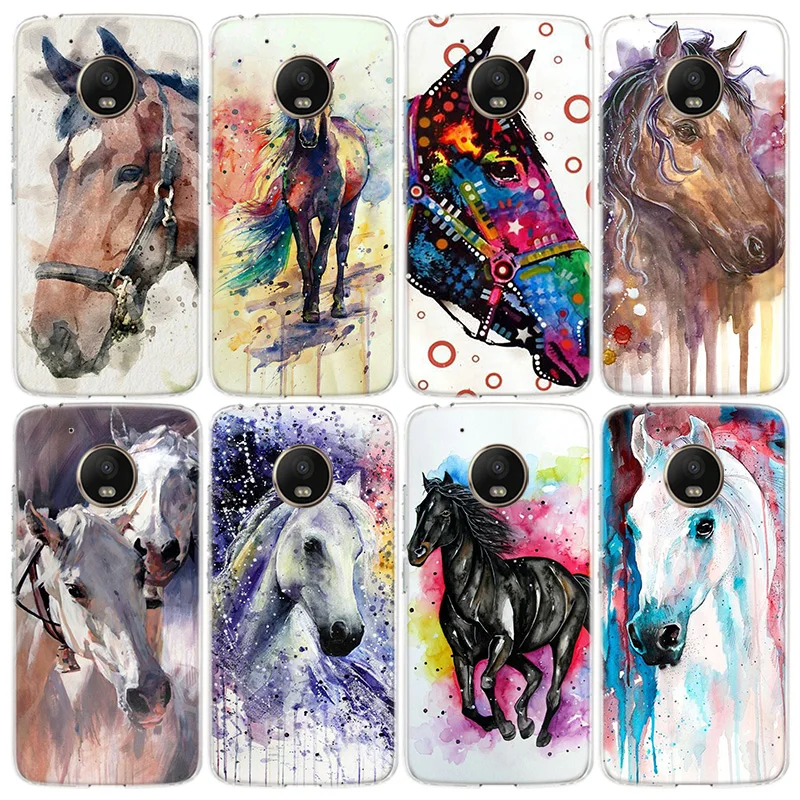 Чехол для телефона Horse waterclour для Xiaomi Poco X3 X4 GT NFC M4 M5 M5S X5 Pro 5G M3 Mi Note 10 Lite F3 F2 A1 A2 A3 CC9E Capa Coque C