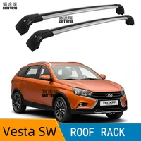 2pcs roof bars for vesta sw cross estate gfl_ 2015 2019 aluminum alloy side bars cross rails roof rack luggage carrier