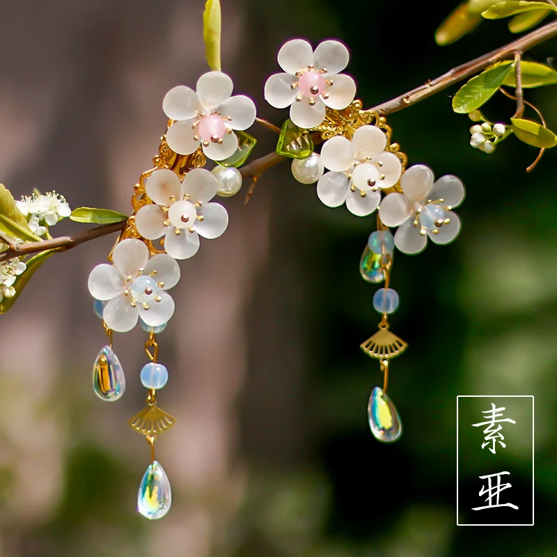 Старинный китайский для волос аксессуары кисточки Шпилька заколка повязка на