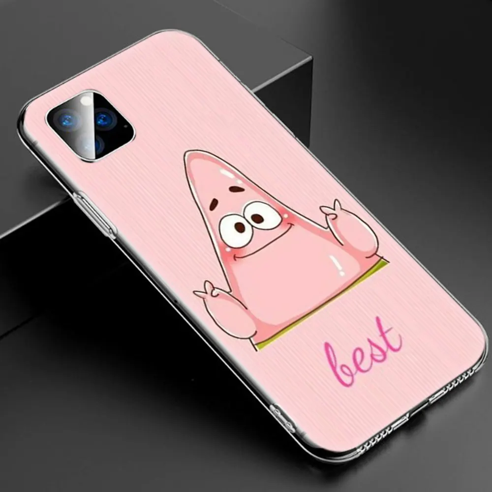 007 Милый мягкий силиконовый прозрачный чехол с губкой Бобом для Apple iPhone 11 Pro XS Max X XR 6 6s 7 8 Plus 5 5S SE Модный чехол - Color: 007