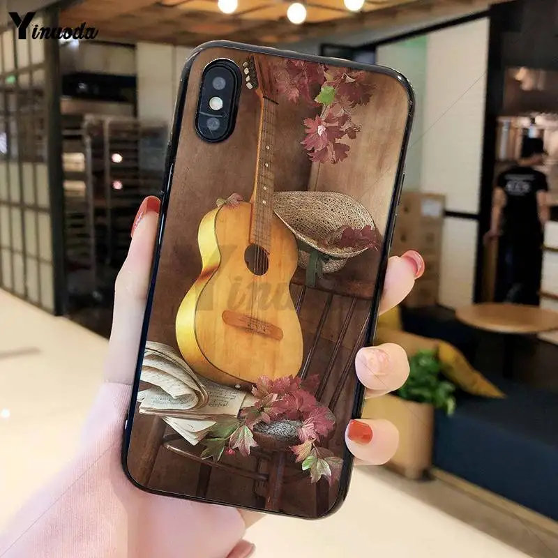 Популярная гитара Yinuoda красочный милый чехол для телефона Apple iPhone 8 7 6 6S Plus X XS MAX 5 5S