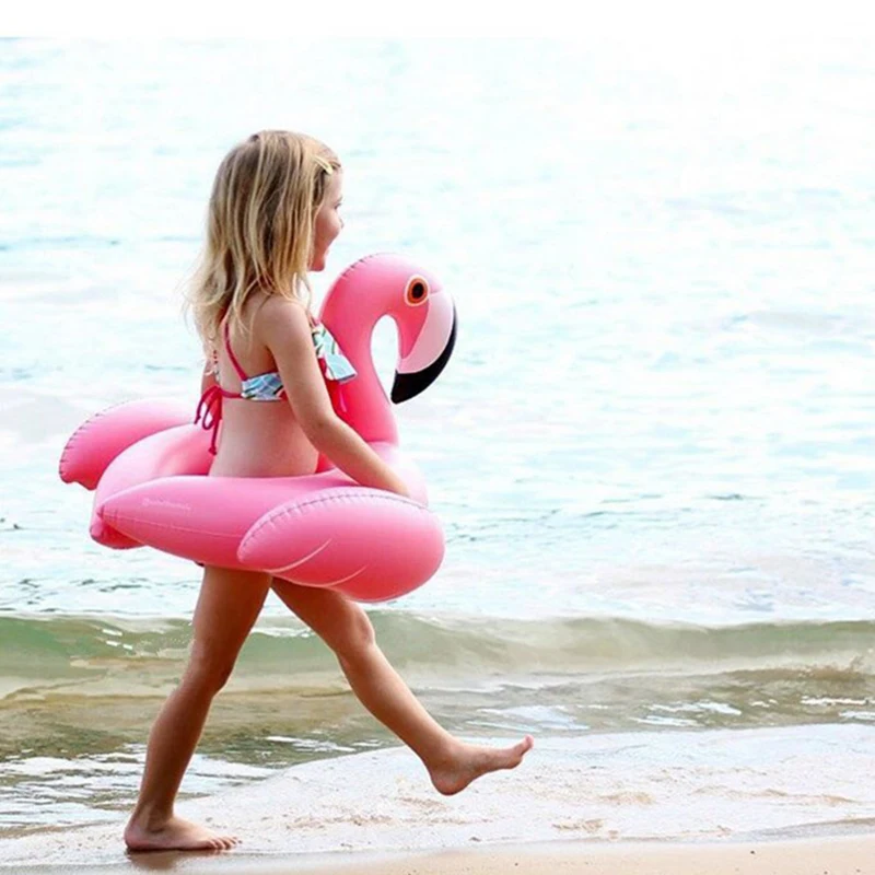 Новинка Лидер продаж Надувное регулируемое кольцо для купания в виде фламинго