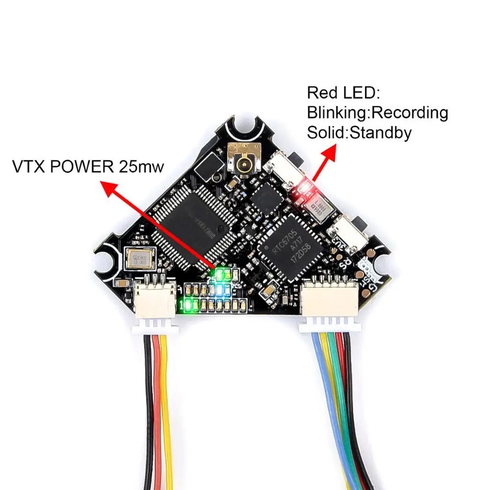 Happymodel Diamond VTX 5 8G 40CH 25 МВт/200 мВт переключаемый DVR для Runcam Nano2 Mobula7 Reddevil Trashcan RC FPV
