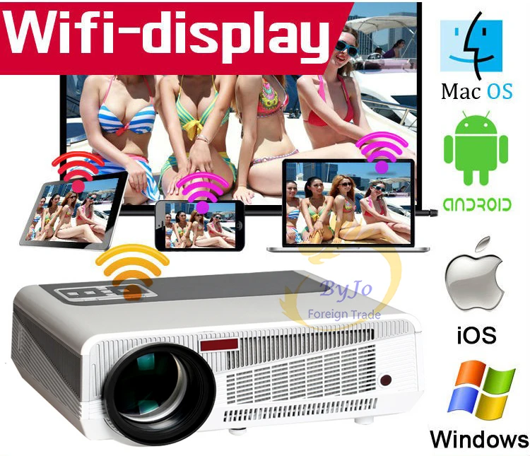 Poner Saund светодиодный 86+ wifi 5500 люмен протектор 1080p HDMI видео мульти экран светодиодный проектор Android 6,0 HD светодиодный 3D умный проектор