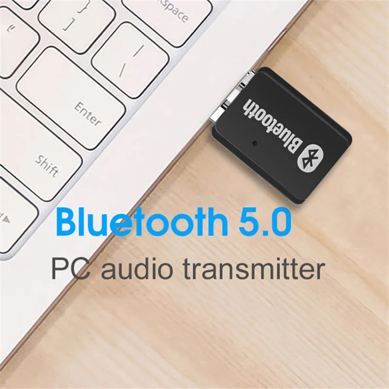 USB AUX Bluetooth 5 0 аудио передатчик мини стерео беспроводной выход для ПК ноутбука Windows