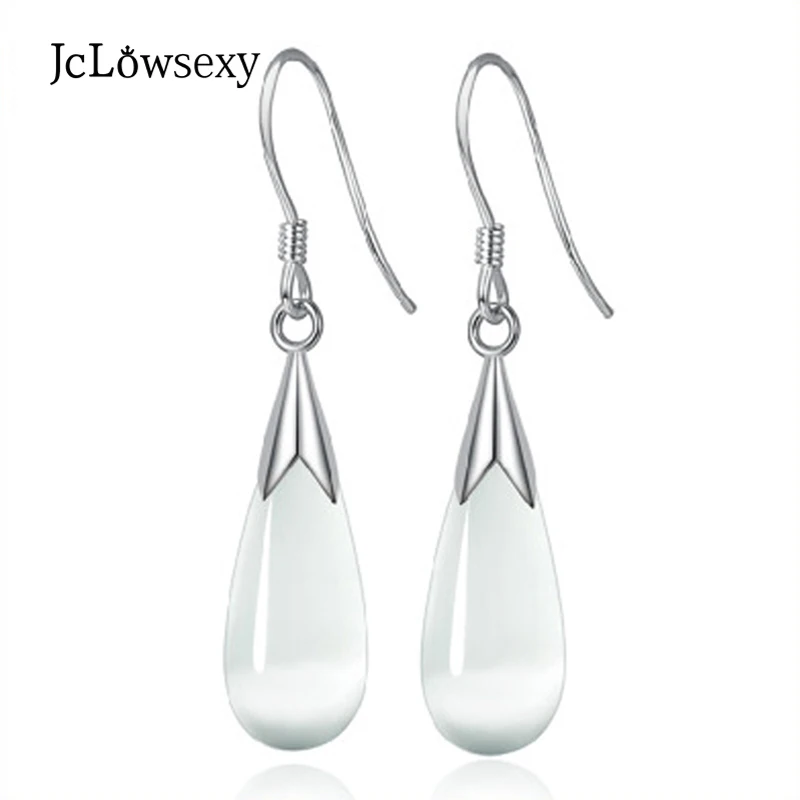 Изысканные Простые Модные посеребренные ювелирные изделия опал лунный камень