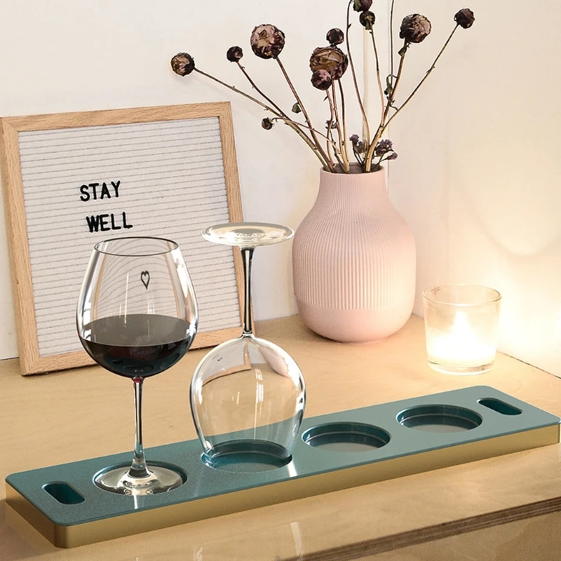 

E56F Tray Cup Pad Epoxy Resin Mold Wine Glass Holder Coaster Silicone Mould DIY Crafts Home Decorations Casting Tool