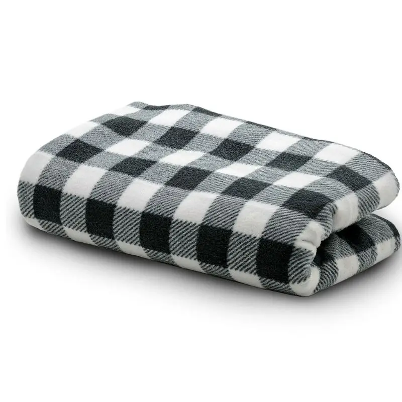 

Winter Warm 12V Heated Electric Car Truck Heater Blanket Fleece Black White Plaid Multifunction Easy Operation Auto Seat Q84E