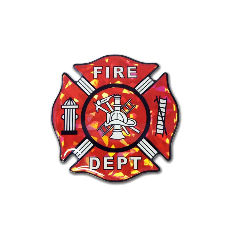 

Fashion Cover Scratches Car-Stickers Firefighter Dept Decals Car Accessories for Rear Windshield Window Trunk Bumper KK15*15cm