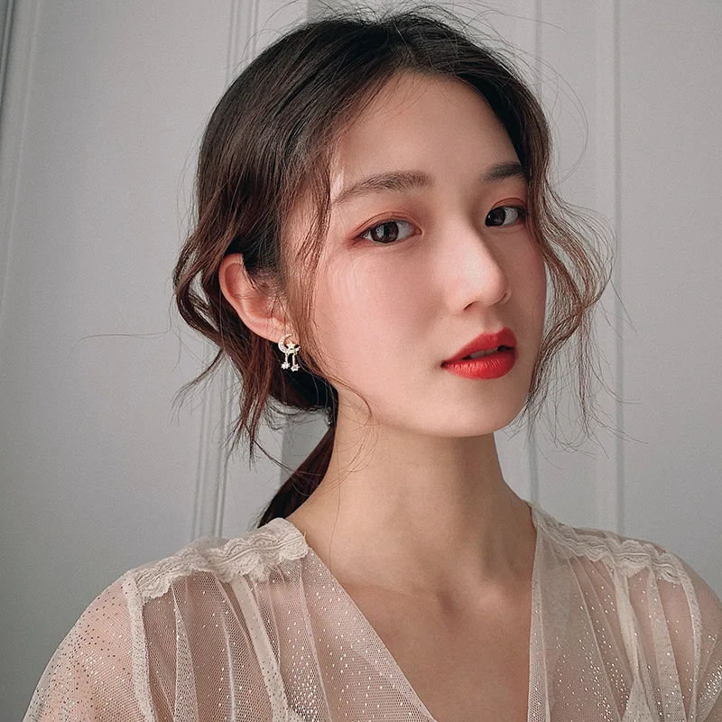 Новинка 2019 стильные женские серьги Dominated в форме полумесяца с кристаллами Модные