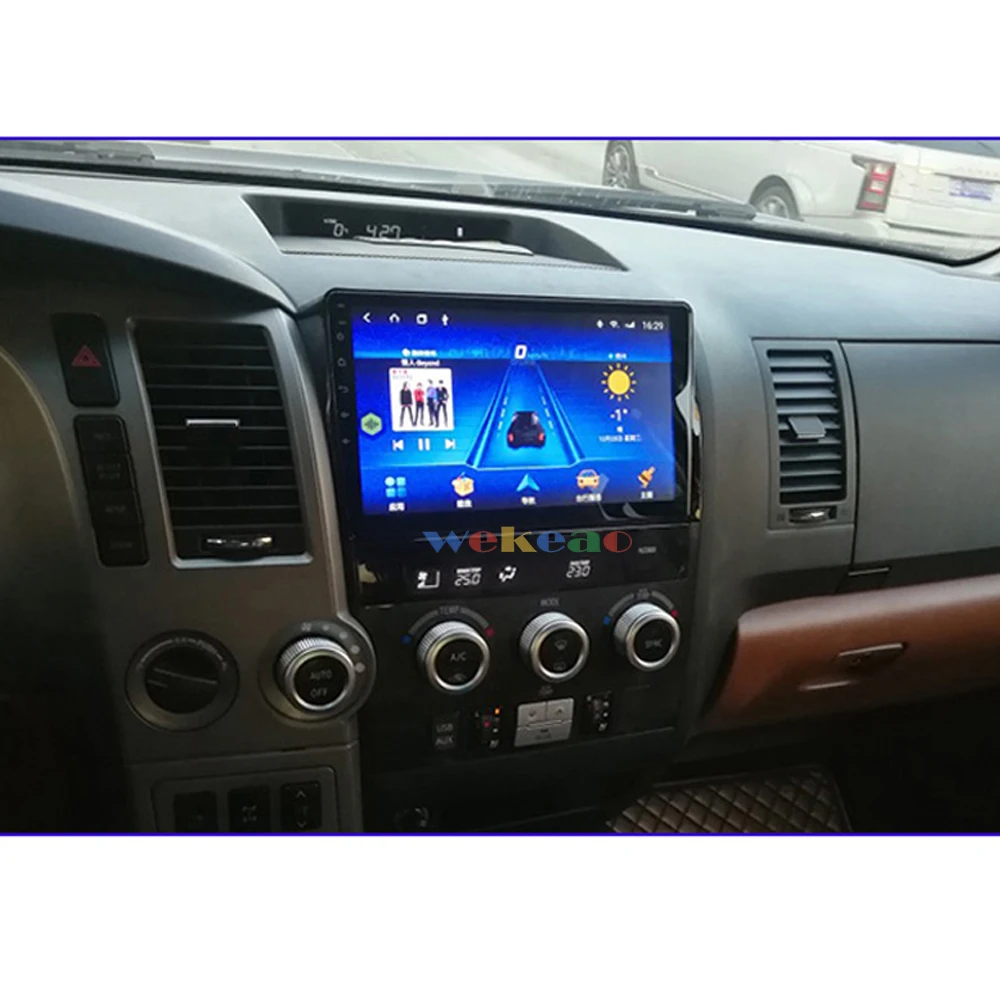 

Wekeao Touch Screen 10.1'' 1 din Android 9.0 Car Radio For Toyota Tundra Sequoia Car Dvd Player Auto GPS Navigation 2008-2017 4G