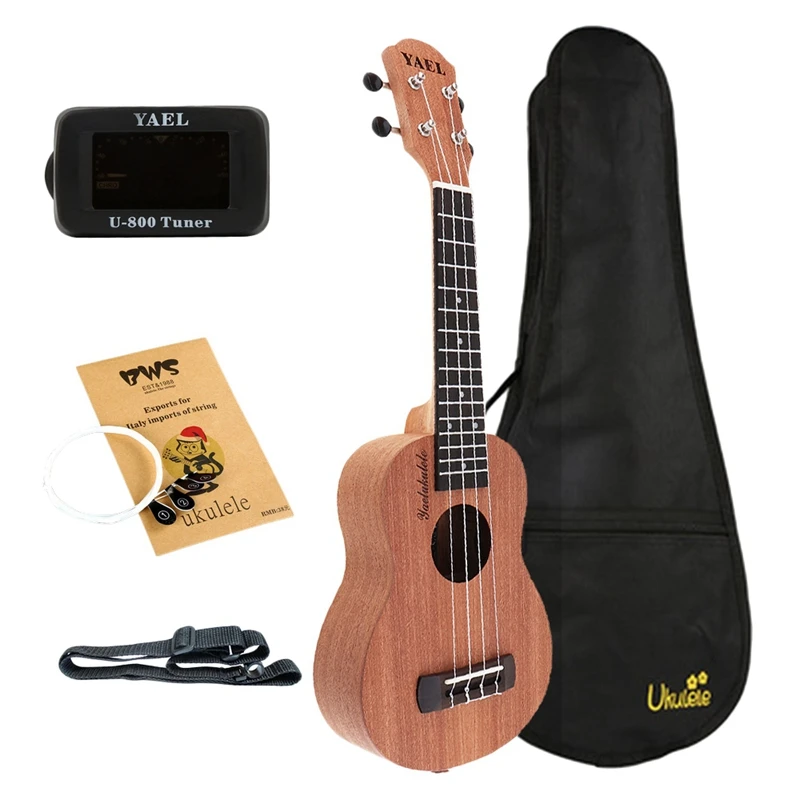 

Hot AD-Yael Concert Ukulele Kits 23 Inch Sapele Wood 18 Fret Hawaii Four Strings Guitar With Bag Tuner Capo Strap Stings Picks M