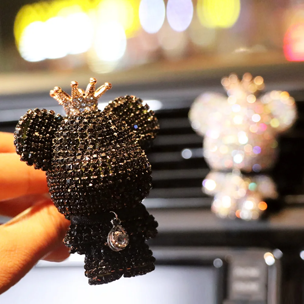Автомобильный Стайлинг воздушный зажим для Освежителя украшения Bling glomy Bear ручной работы воздушный выход декорация для вентилятора горный хрусталь автомобильные аксессуары