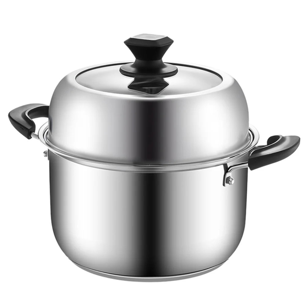 

1Pc Multi-function Steamer Stainless Steel Stockpot Practical Steaming Pot
