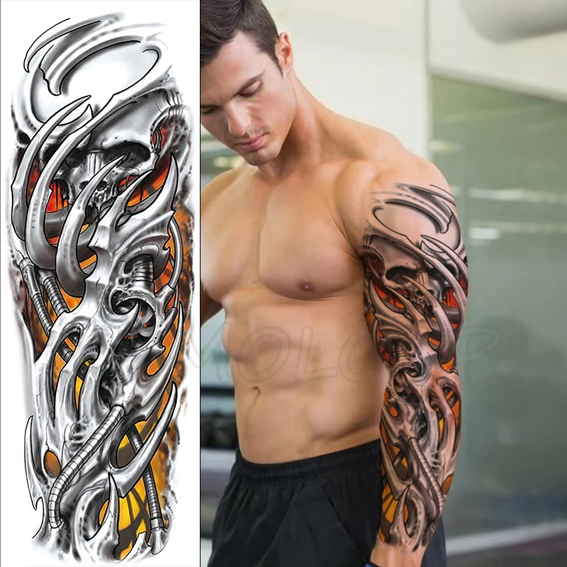 Водонепроницаемые временные карманные часы на всю руку с татуировкой наклейка