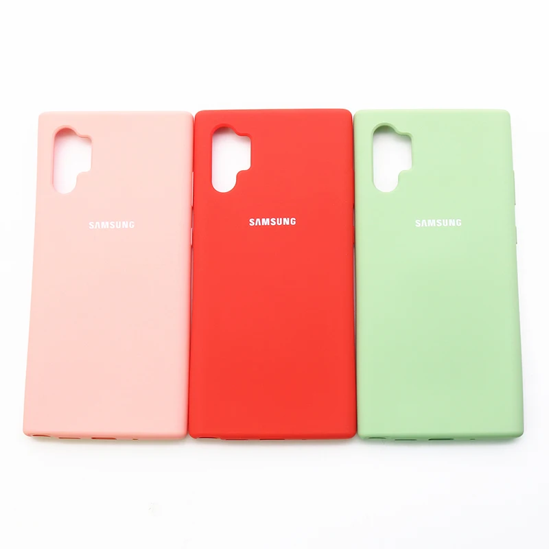 100% оригинал Samsung Galaxy Note10 plus жидкий силиконовый чехол шелковистая мягкая