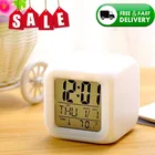 Светодиодный светящийся будильник, цифровой термометр с изменением 7 цветов, портативный домашний инструмент для детской разблокировки, инструменты для украшения дома