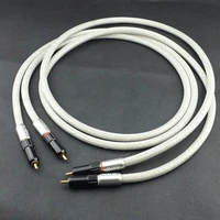 free shipping pair tara labs prime m2 a of8n copper braided shield hifi interconnect cable with rca plug connector