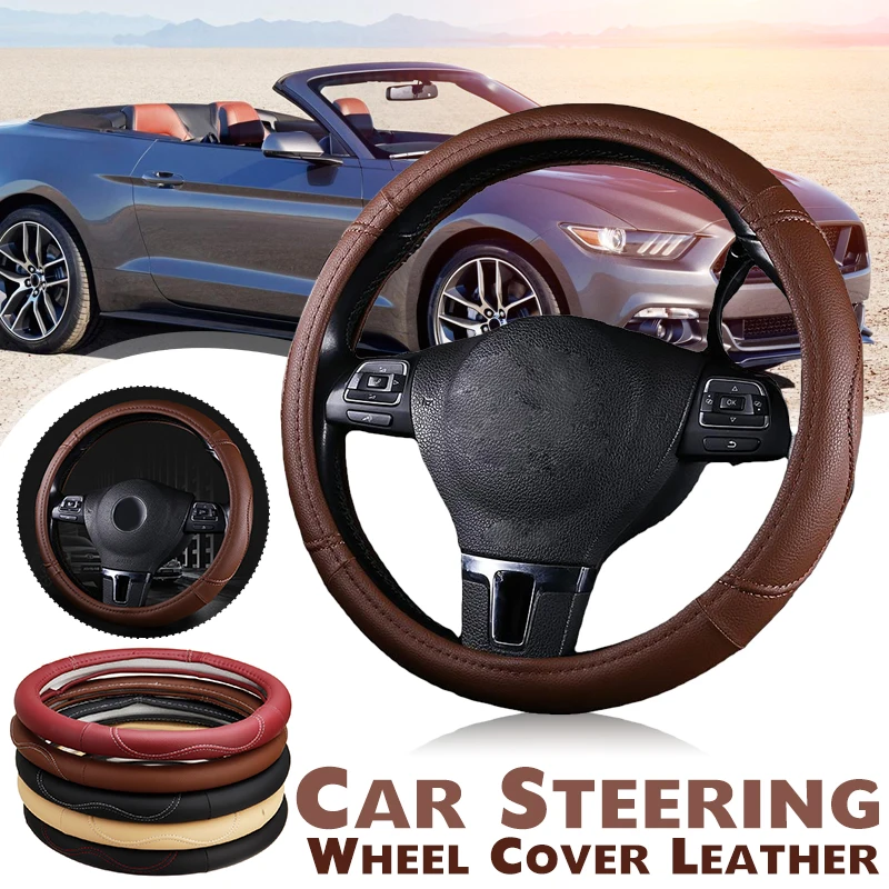 

38CM Universal Auto Car Steering Wheel Cover Hand Anti-Slip Breathable Car Steering Wheel Cover Car-styling Decoration