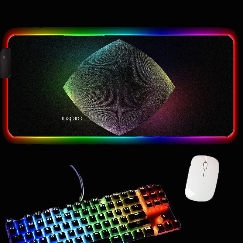 

MRGLZY RGB mouse big standard mat anime LED office desk mat natural rubber large gaming accessories household carpet mat XXL