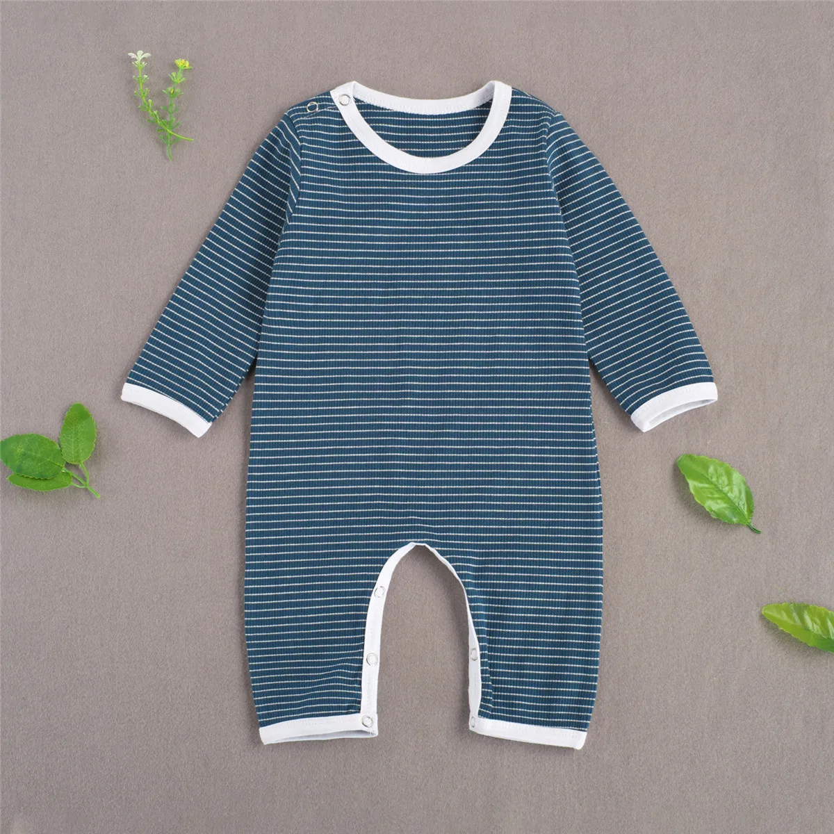 

Baby Boy Girl Rompers Striped Print Long Sleeve Crew Neck One-Piece Jumpsuit Baby Clothes Girl Boy Costume Unisex Baby Clothes