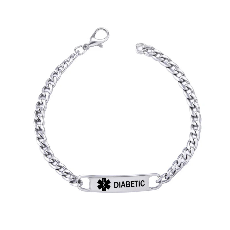 Браслет цепочка из нержавеющей стали для мужчин и женщин модный медицинский