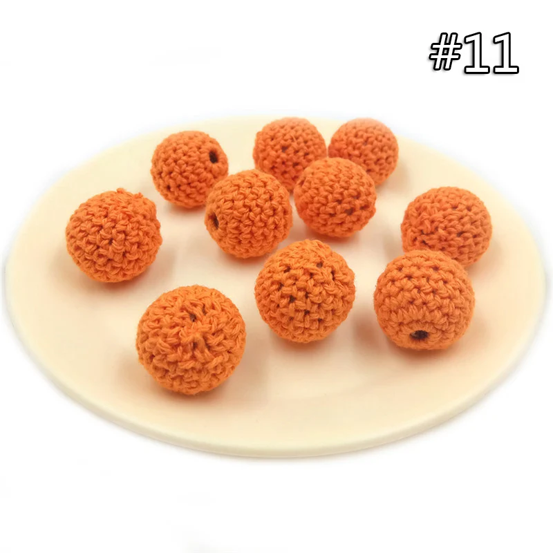 wood teether 11 5 шт. детский прорезыватель, вязаные крючком бусины, 16 мм, деревянный прорезыватель, подвесная детская коляска, аксессуары для детской коляски, зажим для пустышки, деревянная кукла младенца - Цвет: wood teether 11
