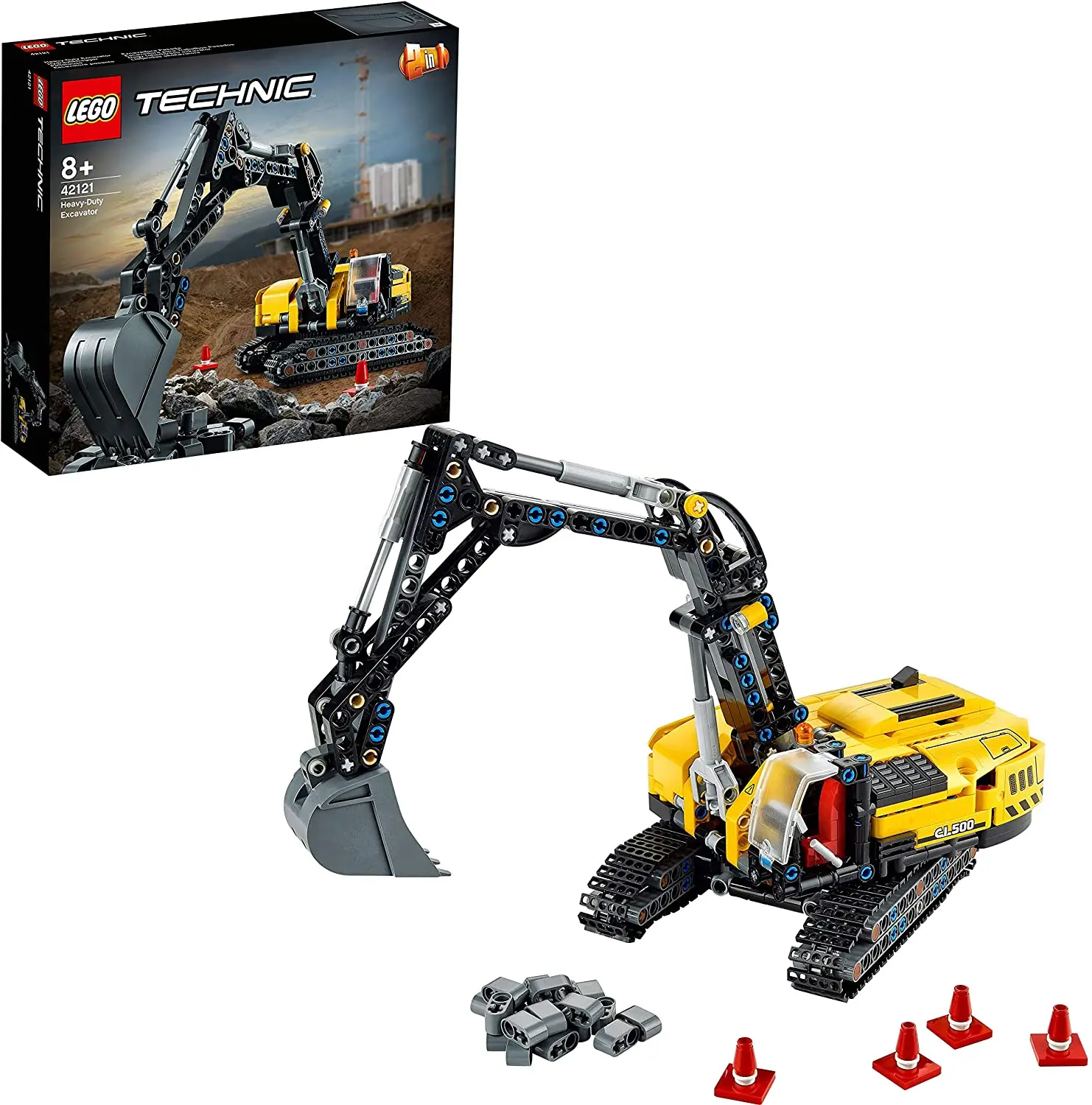 LEGO®Технический экскаватор повышенной прочности (569 шт.-42121) -креативные игрушки