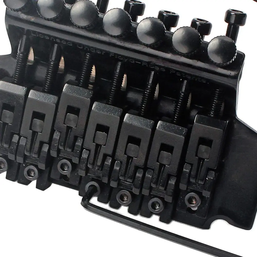 7 saiten double locking tremolo brücke mit whammy bar schraubenschlüssel quellen schrauben bolzen set für elektrische gitarren teile sc
