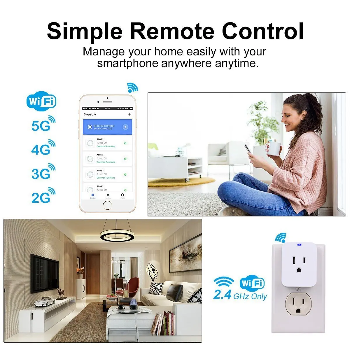 Wifi смарт Мощность США штекер розетка мини переключатель Беспроводной приложение