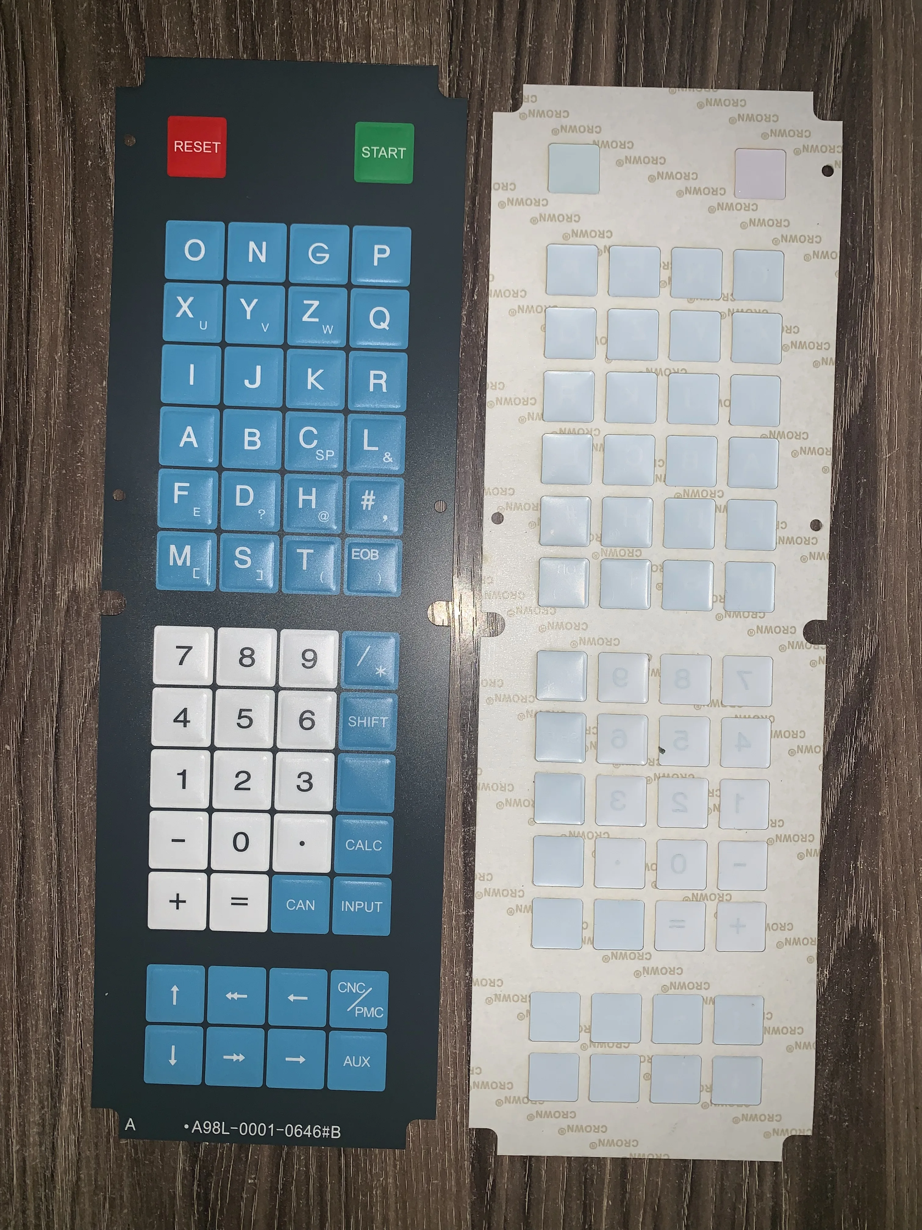 для FANUC A98L-0001-0646 # B Пленка панели кнопок старой системы 310*21 мм A98L-0001-0555 G A98L-0001-0589 м