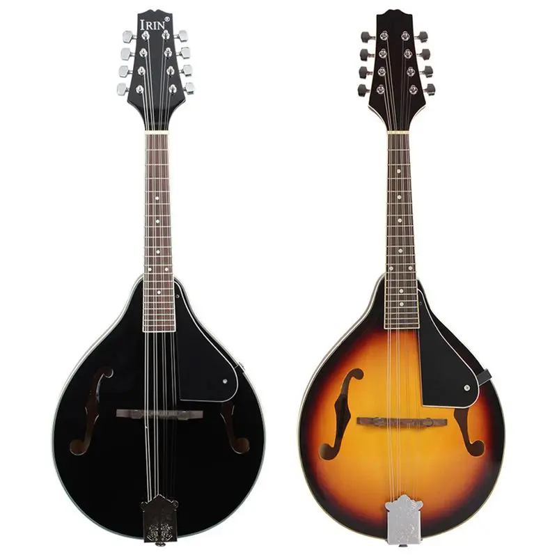 

IRIN Sunburst 8-String Basswood Mandolin Musical Instrument with Rosewood Steel String Mandolin Stringed Instrument Adjustable B