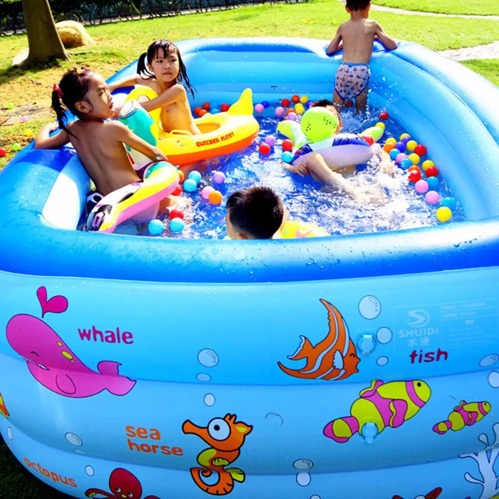 Детский надувной бассейн детский квадратный большого размера для дома | Мать и
