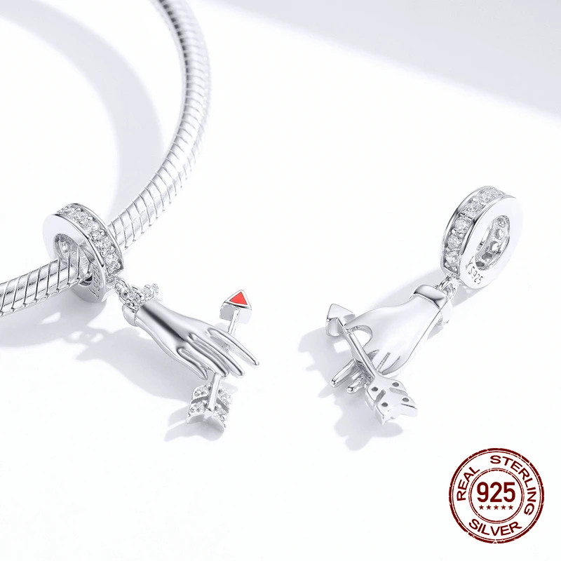 Кулон Стрела любви из серебра 925 пробы для браслета и ожерелья | Украшения