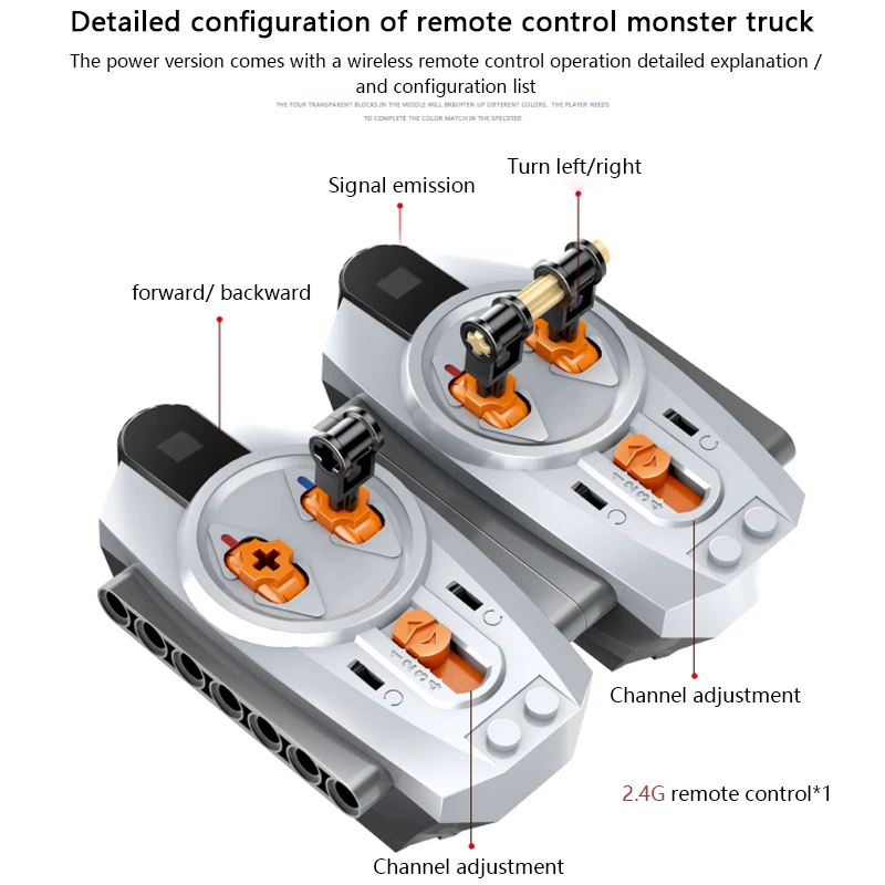 

Mailackers City Technical Off-Road Vehicle 4WD Racing Car Remote Control SUV RC Buggy Building Blocks Monster Truck Children Toy