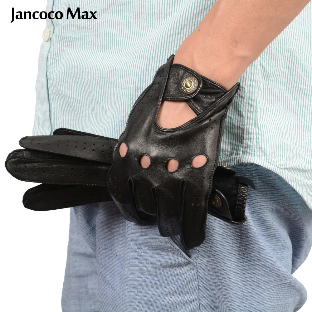 

Jancoco Max New Men Luxury Real Deerskin Gloves Autumn Winter Fashion Driving Mittens Genuine Leather Glove Top S7198
