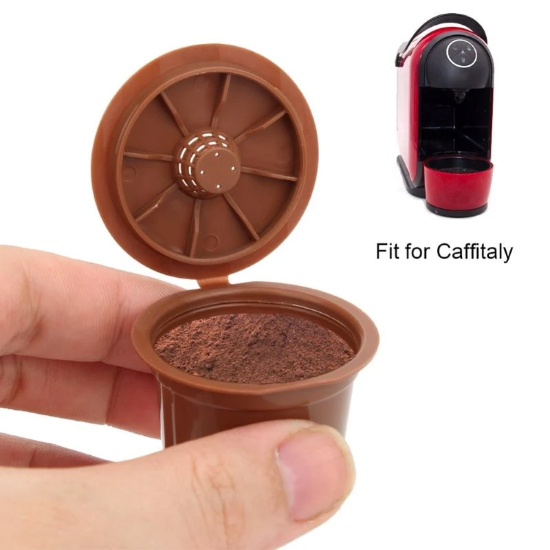 

3 Pcs Coffee Capsule Filter Cup for Nescafe Dolce Gusto Reusable Refillable Caps Spoon Brush Filter Baskets Pod Soft Taste Sweet