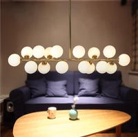 nordic art led magic dining room chandelier modern molecular hanging lamp living room glass ball indoor lighting fixtures