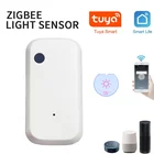 Модуль датчика света Tuya Zigbee для умного дома, Wi-Fi светильник с автоматическим выключением и переключателем датчика освещения для штор и лампочек