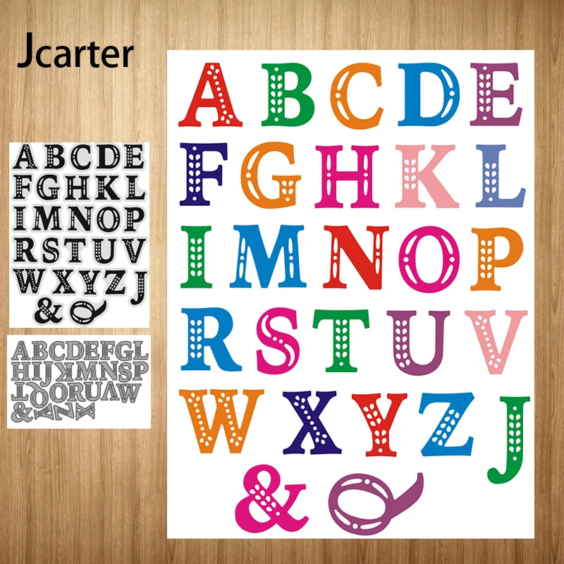

Metal Cutting Dies and Stamps English Alphabet for Scrapbooking Stencil DIY Album Paper Make Template Decor Model Craft