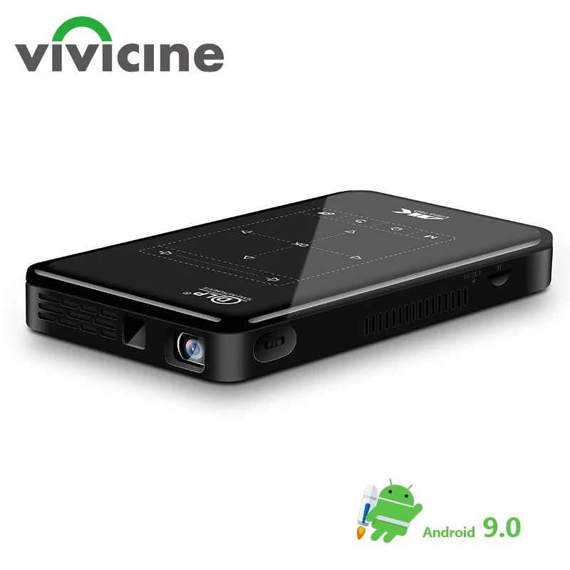 

Модернизированный проектор Vivicine P09 Android 9,0 с поддержкой 4K Mini 3D, Wi-Fi, Miracast, Airplay, кинопроектор, проектор с батареей