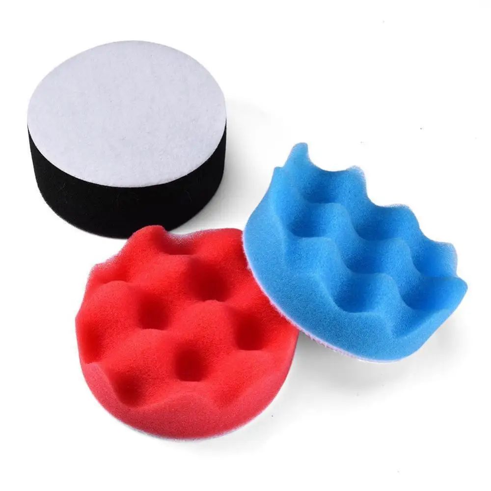 

80% Hot Sale 7Pcs 8cm Auto Car Polishing Wheel Buffing Pad Kit Drill Adapter Scratch Remover