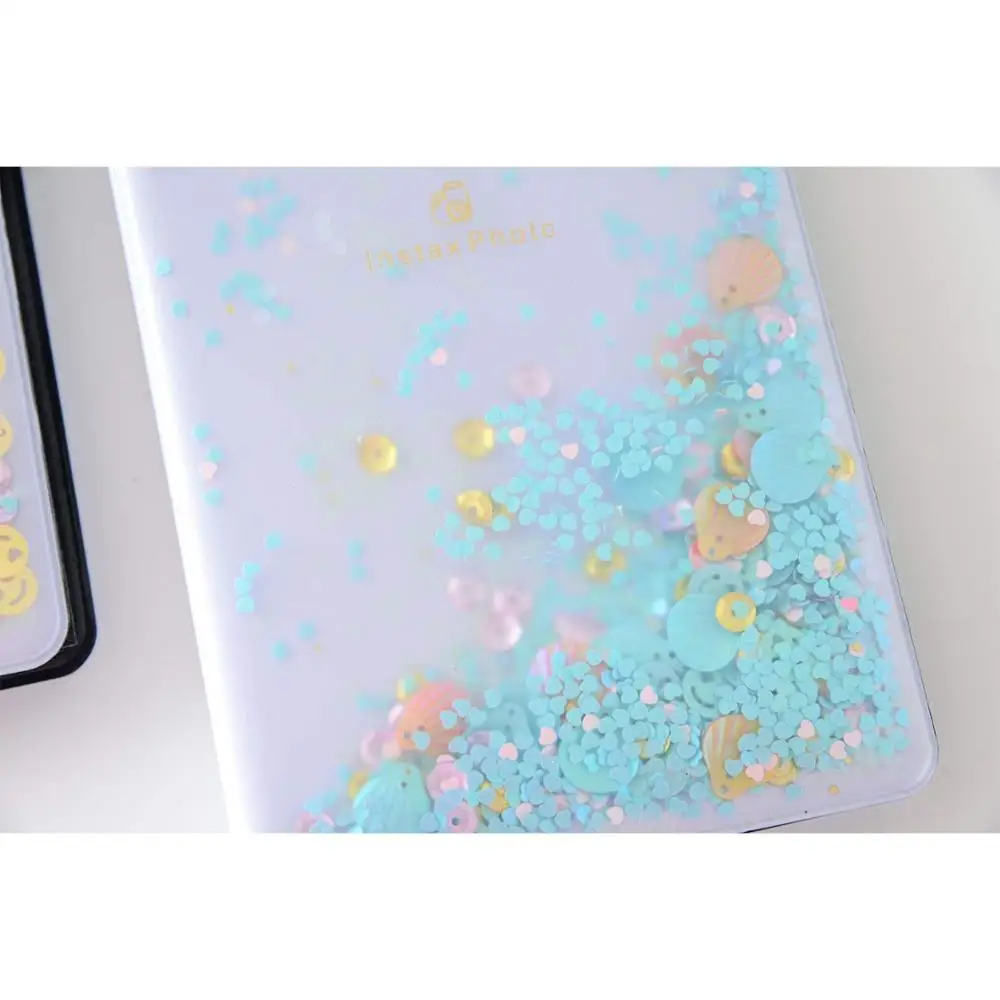 3 дюйма Quicksand Sequin 64 карманы Instax Мини-пленка фотоальбом для FujiFilm Instax Mini 8, Mini 9 7s 50 90 Fuji фильмы бумага