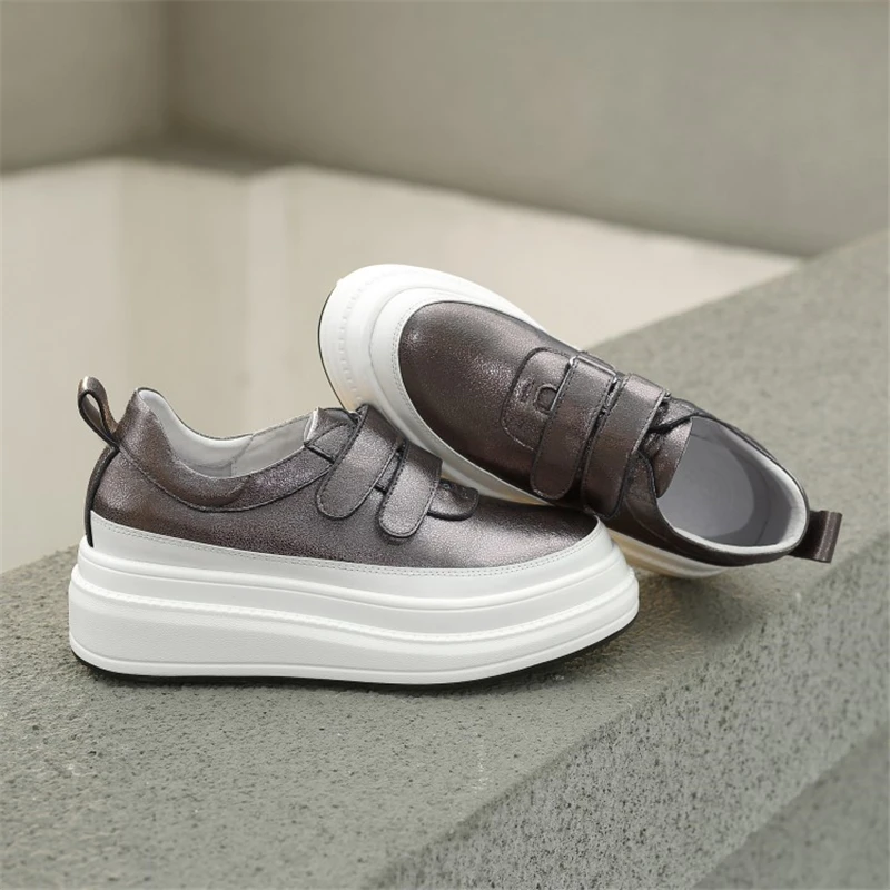 Осенняя женская обувь из овечьей кожи лаконичные однотонные весенние женские