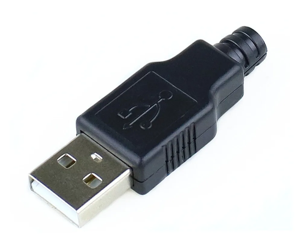 10 комплектов сделай сам USB разъем типа А штекер 4 контакта сборный адаптер гнездо