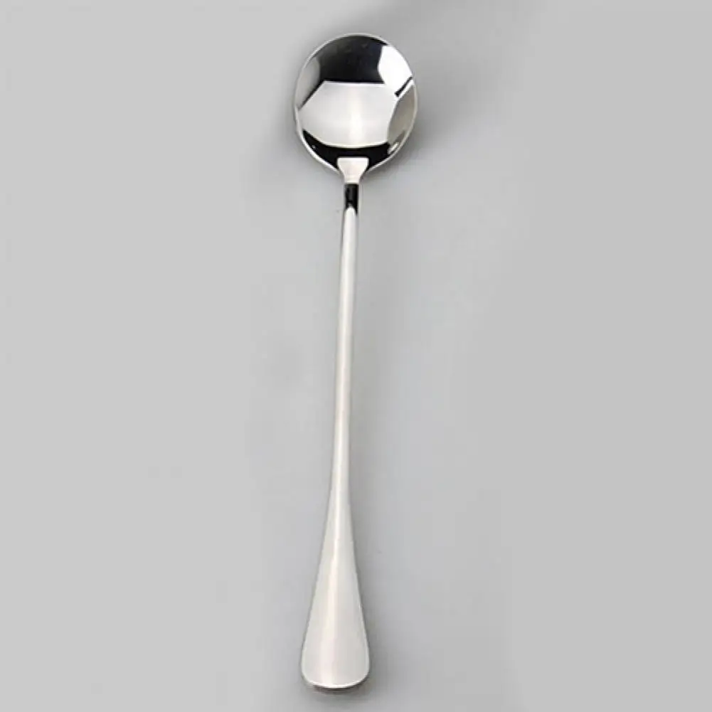 

New Spoon Long Stainless Steel Coffee Spoon Ice Cream Dessert Tea Spoon For Picnic Mixing Spoon Kitchen Accessories