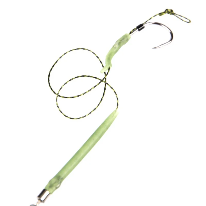 New 5Pcs/Set Carp Fishing Hook Link Ready Made Hair Combi Rig Teflon Tied | Спорт и развлечения