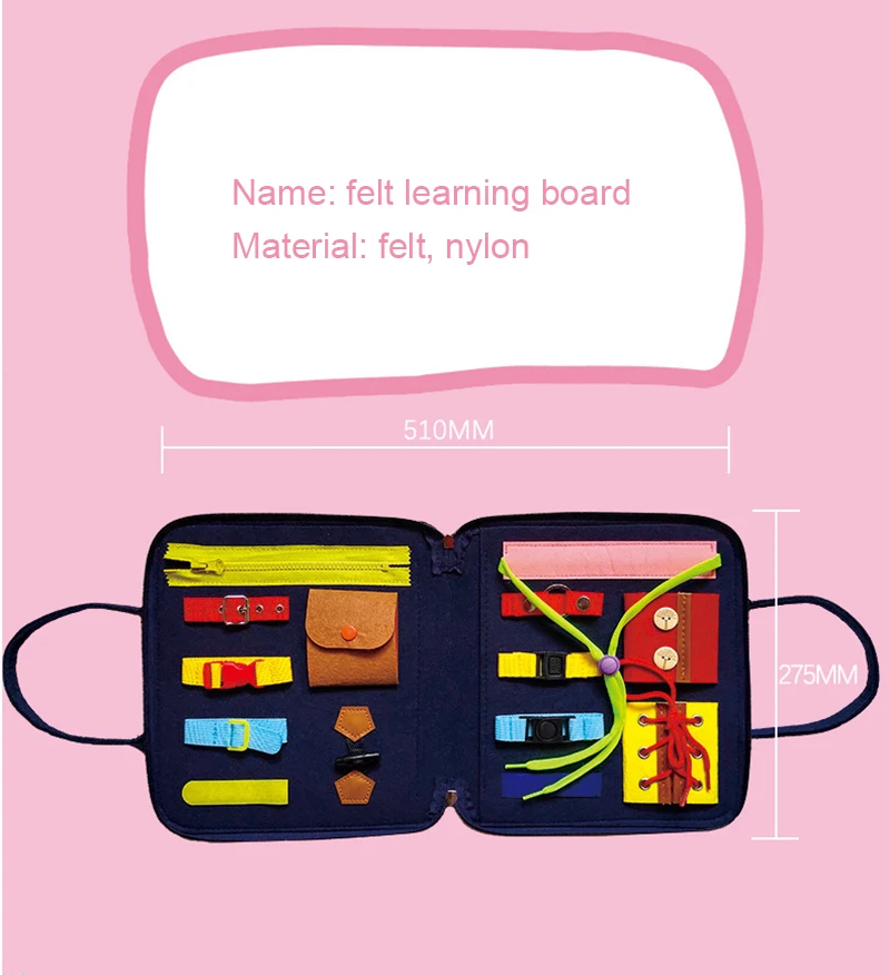 

Montessori Clothing Bag Book Teaching Aid Children Educational Fine Motor Training Children Early Education Kindergarten Toys