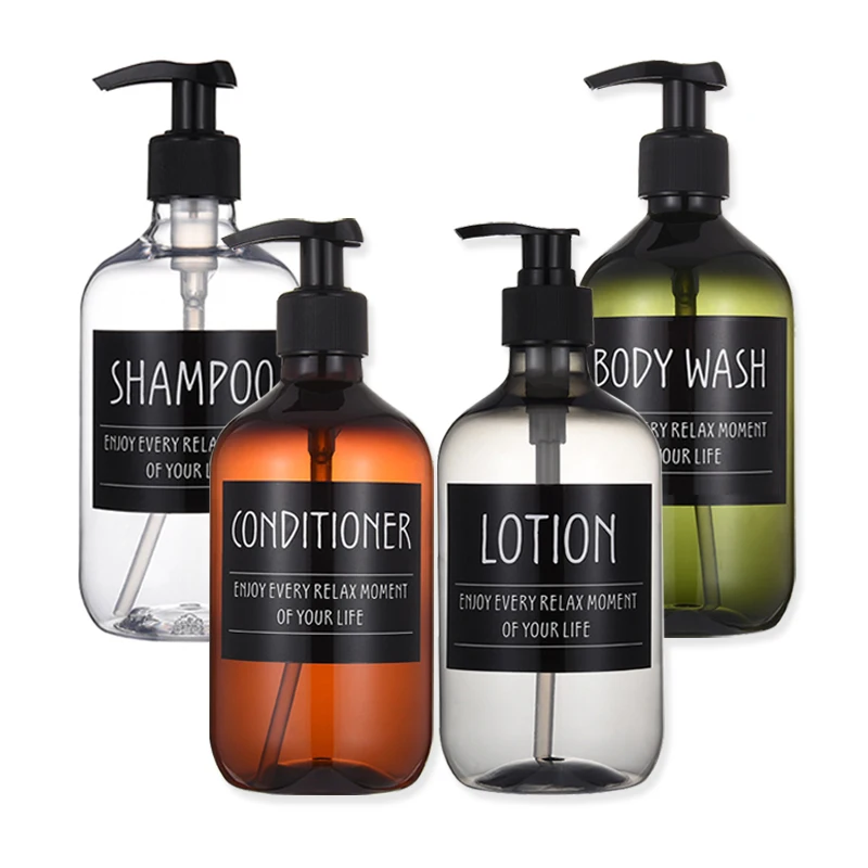 Многоразовый дозатор для мыла и шампуня 500 мл | Дом сад